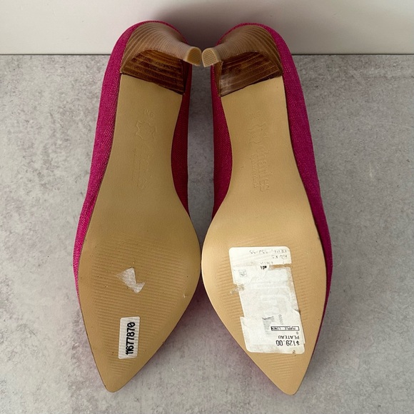 Charles by Charles David Plateau Magenta Linen Pumps, 9 NWOT - Picture 8 of 8